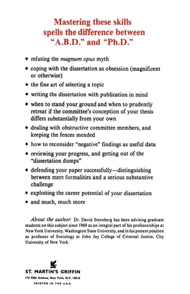 How to Complete and Survive a Doctoral Dissertation Review